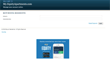 Tablet Screenshot of my1.equityapartments.com