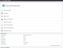Tablet Screenshot of investors.equityapartments.com